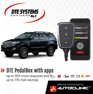 DTE PedalBox+ for Toyota Fortuner 2004-2015 1KD 2KD Throttle Controller Phone App Control Made in Germany