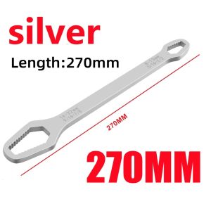 Multifunctional Torx Wrench Self-Tightening Universal Adjustable Wrenchs Double-Head Multi-Purpose 8-22mm Ratchet Spanner Tools for Bicycle Motorcycle Car Repairing Multifunction Tools