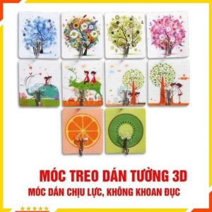 Combo 50 Móc Dán Tường Chịu Lực - Móc Treo Tường - Móc Dán Tường Siêu Dính Hình 3D