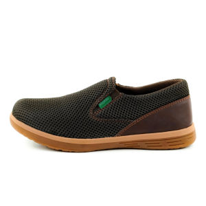 Sepatu Pria Kasual Slide Slop Khamzo D02 Coklat Kekinian Terbaru