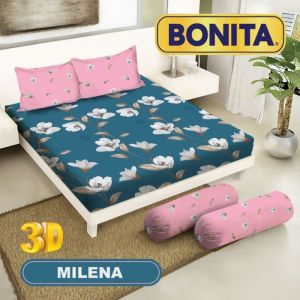 Sprei Bonita Ukuran 180x200 King Tinggi 20 Fitted 3D Disperse