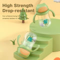 Dr.isla water bottle for baby 300ML sippy cup for baby with handle BPA Free safety buckle baby water bottle training carrier for baby WBP31. 