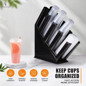 2 Layer Coffee Cup Holder Acrylic Cup Holder Multi Function Removable Placement Rack Storage Box For Home Cafe Shop Use