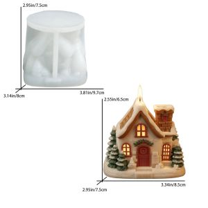WPRA DIY Christmas Ornament Mold Multi-purpose Silicone Candle Wax Mold Moon Heat-resistant Epoxy Resin Plaster Mold Home Decorations