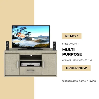Meja TV Minimalis WIN-VR - Rak Tv 120cm Expo - Promo Harga Murah grosir papamama shop