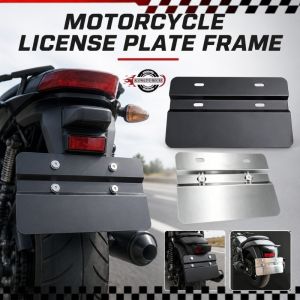 Honda Giorno License Plate Frame Aluminum Alloy Bracket Stainless Plate Holder with 4Pcs Bolt Nuts