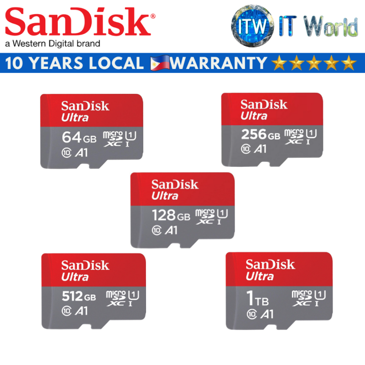 SanDisk Ultra microSDXC Memory Card (64GB|128GB|256GB|512GB|1TB ...