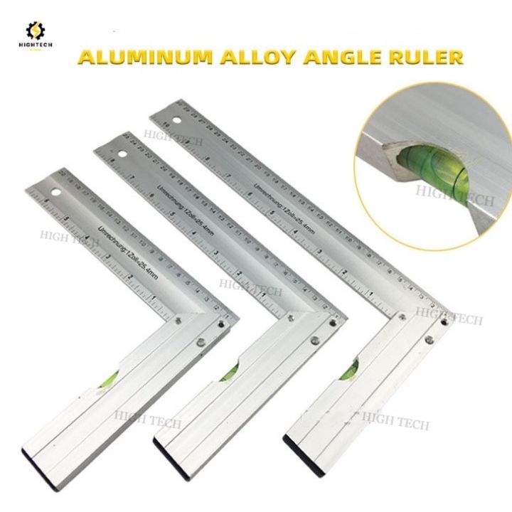 ALUMINUM SQUALA LSQUARE ANGLE RULER with level bar Lazada PH