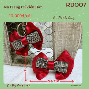 Nơ Trang Trí Kiểu Hàn Tông Gam Màu Đỏ Hiện Đại - RD007