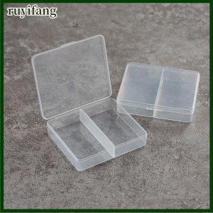 ruyifang กล่องพลาสติกใสสี่เหลี่ยมเก็บของชิ้นเล็กกล่องใส่ของจิปาถะจัดระเบียบเครื่องประดับกล่องใส่ลูกปัดอุปกรณ์เครื่องมือ