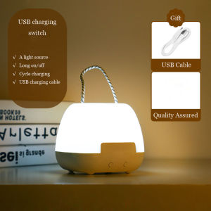2024 remote LED clock night light USB rechargeable adjustable brightness table light bedside light with timer in childrens bedroom baby sleep night light
