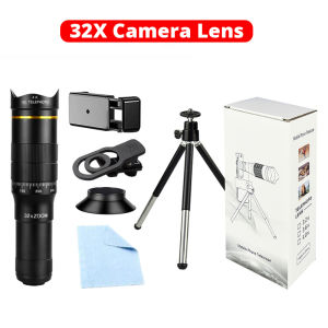 Phone Camera Lens 22X 32X Mobile Telescope Macro Lens Zoom Macro Fisheye Wide Angel Lens Extensible tripod
