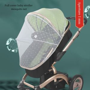 SWEET TIM Carved Baby Stroller Mosquito Nets 50D Yarn Braced The Pram Tent Lightweight Washable Foldable Net Summer