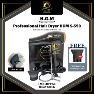 H.G.M S590 Salon Hair Dryer Saloon - Blue Light Professional  - Suitable for salon or home use