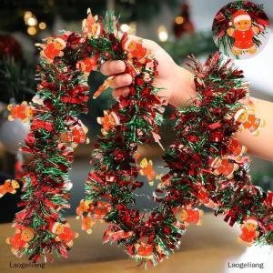 [COD] Laogeliang ริบบิ้นดิ้นยาว2เมตรสำหรับตกแต่งงานปาร์ตี้ในบ้านต้นคริสต์มาสแบบทำมือริบบิ้นตกแต่งพวงหรีดซานตาคลอส
