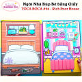 Nhà Búp Bê Bằng Giấy chủ đề Ngôi Nhà của Toca Boca #24 Rich Poor House - DIY Tự Làm cùng Con - 1 Bộ Búp Bê Bóc Dán Giúp Bé Tự Chơi - Đồ Chơi Cho Bé. 