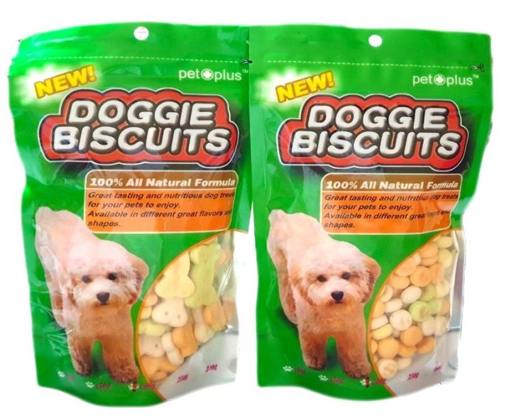 200g Doggie Biscuits Pet Plus Bone and Round Shape Dog Snack Dog Treats ...