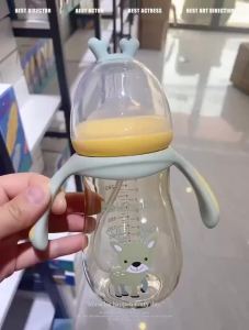 Childrens duckbill cup anti drop straw cup baby learning drinking cup leak proof and anti choking portable drinking cup