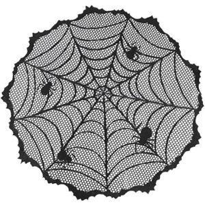 Lace Table Runner Tablecloth 150Cm Diameter Spiderweb Pattern Long Last Polyester Perfect For Party Decors