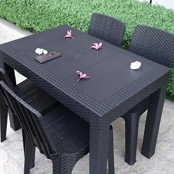 SAMPAGUITA DINING TABLE SET 24x36 RECTANGLE TABLE AND CHAIR OUTDOOR TABLE INDOOR TABLE DINNING ROOM SET FURNITURE SET RATTAN DESIGN SUNRISE 24 X38 Lazada PH