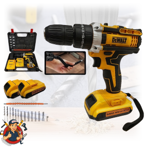 สว่านไร้สาย Uiiwell สว่านเจาะปูนไฟฟ้าแรงๆ อเนกประสงค์ น้ำหนักเบา ใช้งานง่าย แข็งแรงทนทาน เจาะได้ทั้งปูน เหล็ก และไม้ แบตเตอรี่ทน ใช้งานต่อเนื่องยาวนาน