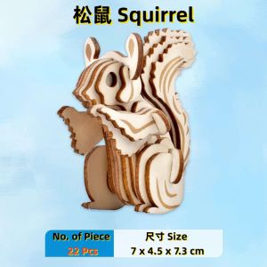 {SG Local} Dinosaur Wooden Building Block 3D Puzzle Childrens Handmade DIY Wooden Assembly Craft