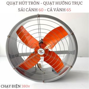 Quạt thông gió (Quạt hút công nghiệp) - Quạt tròn tản nhiệt - Quạt hướng trục - Đường Kính 600