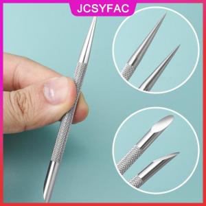 JCSYFAC 1 PC đôi-đã kết thúc bằng thép không gỉ lớp biểu bì Pusher Nail cắt sửa móng tay Remover Sticks công cụ cho Nail Art