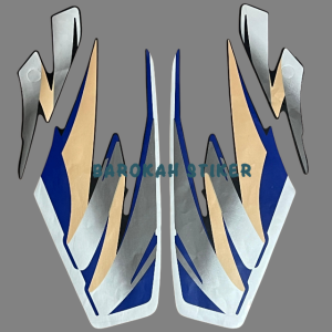 Striping Stiker Yamaha RX KING 1996 Hitam Silver Biru