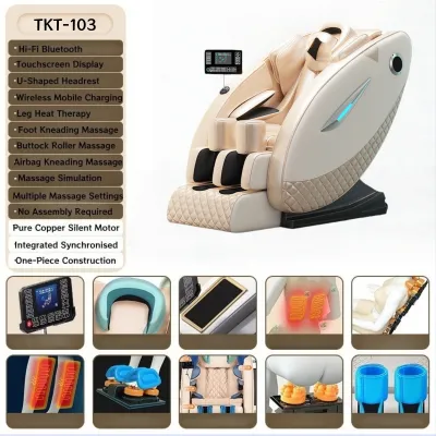 Massage Chair Full Body Zero Gravity Shiatsu Massage Chair for Back Fatigue Airbag Massage Heat Therapy Bluetooth Speaker for Living Room Bedroom