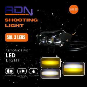 Mini PROJECTOR LASER Gun 3 MATA SQL3 D2 High low 2 Warna motor mobil