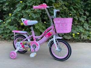 XE ĐẠP TRẺ EM DÁNG 2 KHUNG (25-9 TUỔI) - TẶNG GIỎ VÀ GACBAGA - XE ĐẠP TRẺ EM CÓ BÁNH PHỤ TẬP ĐI