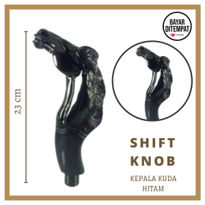 SHIFT KNOB MOTIF KEPALA KUDA HITAM / SHIFT KNOB / TUAS PERSNELING MOBIL DIESEL
