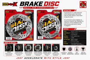 BomX Rangsit High Quality Disc Brake for Pcx160 Front and Rear - Enhanced Braking Efficiency and Reliability - Easy Installation - Ideal for Pcx160 Models