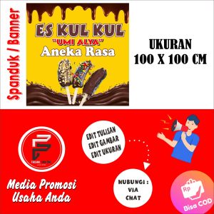Spanduk Es Kul kul / Banner Es Ku lkul / Spanduk Ukuran 1 x 1 m