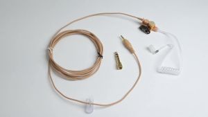 IFB Earpiece 3.5mm in Ears Broadcast Communication Headset Anchor Ear Piece Broadcaster in-Ear Professional Earset for iPhone Android Telex Lecstronics Clear-Com (Skin Color1/4" Connector)