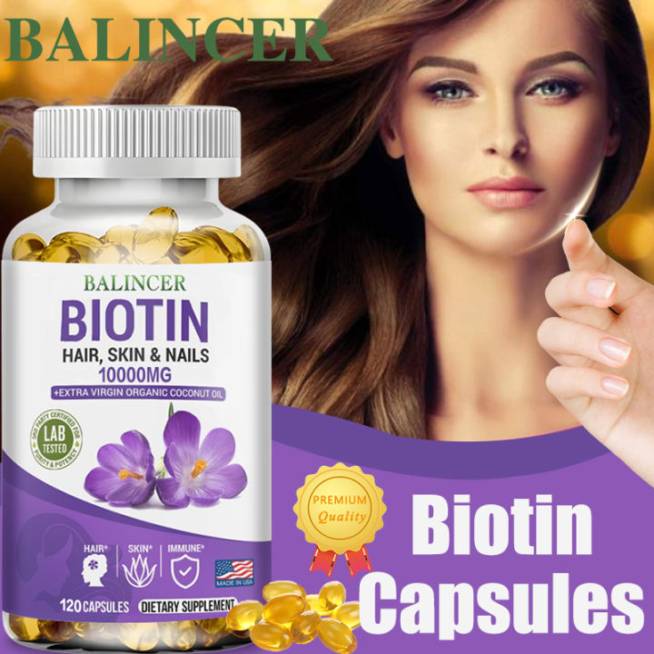 Balincer Biotin Capsules - Supports Hair, Nails, Skin And Bone Health 