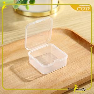 ONE-C1165 Kotak Perhiasan Mini Transparan Kotak Obat Aksesoris Kecil Wadah Kecil Kotak Plastik Mini