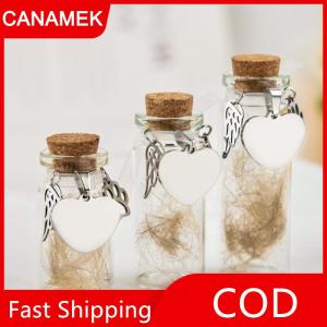 【CANAMEK】 Pet memorial chai cho pet chó lông mèo lông lưu niệm chai lưu trữ với 3 bạc phụ kiện Pet memorial urn container