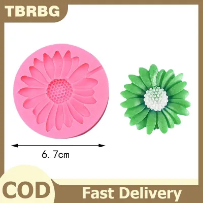 TBRBG แม่พิมพ์ซิลิโคนรูปดอกเดซี่สำหรับงานประดิษฐ์เครื่องประดับแบบทำมือแม่พิมพ์3D รูปดอกไม้ทำจากเรซิ่นอีพ็อกซี่แม่พิมพ์ทำสบู่งานฝีมือสำหรับตกแต่งบ้าน