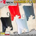 HONDA CRF 250 450 R - RX 2021 2022 2023 2024 - RACETECH RTECH Front Number Plate Cover - Papan Nomor Start Depan Adventure Trail GTX Gasstrack Supermoto Motocross Original - Merah Putih Hitam Gray - R-TBCRFRS0022 R-TBCRFBN0022 R-TBCRFNR0022 R-TBCRFGR0022. 