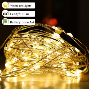 Led Fairy Lights Battery Operated Mini Battery Powered Copper Wire Starry Fairy Lights for Bedroom Christmas Parties Wedding Decoration