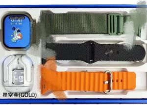 WS-73ULTR2 smart watch ชุดหูฟังบลูทูธ + 3 สายรัดการตรวจจับอัตราการเต้นของหัวใจการออกกำลังกายคำสั่งเสียง GPS กล้องบลูทูธนาฬิกามัลติฟังก์ชั่น