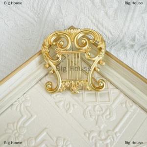 [COD] Big House เข็มกลัดฮาร์ปสีทองแนววินเทจชุดดนตรีสำหรับเสื้อคาร์ดิแกนเสื้อสเวตเตอร์แบบย้อนยุค