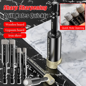 Ceramic stone drilling tool with hexagonal shank