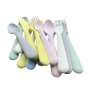 906 - Paket Peralatan Makan Anak Sendok Garpu Pisau Plastik 18 pcs Cutlery Set Food Grade BPA Free