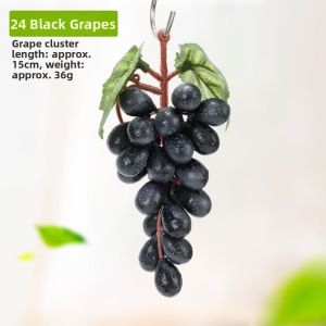 ONTOSTORE90RE8 Simulation Artificial Grapes Bunches Green Grass Realistic Fake Grape Bundles  Decorative Fake Fruits Decorations Table Decoration