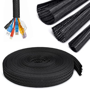 2M/5M Cable Management Sleeve 10MM Cable Split Protector Sleeve For USB Cable Power Cord Audio
