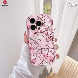 (Lokal Ready) PENGER Casing hp OPPO A17 A17k A16 A16s A54s A16k A16e A12 A5s A7 A11K A1K A57 A77S A53 2020 A3s A12e A33 A31 A52 A92 A54 Reno 8T 4G Reno 5F Couple Lucu Pasangan Kartun Babi Kelinci Frog 3D Wavy Curved Edge Case