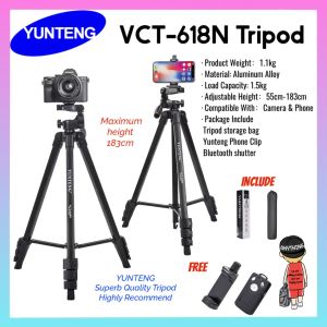 ORIGINAL YUNTENG VCT-618N Video Tripod For Canon Nikon Pentax DSLR Camcorders Phone
